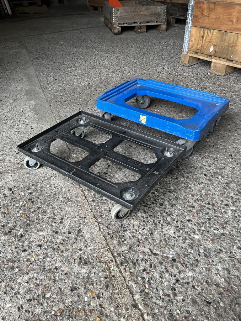 Trolley til plastkasser BRUGT